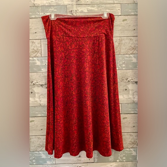 LuLaRoe A Line Midi Skirt Size Medium - Picture 2 of 7